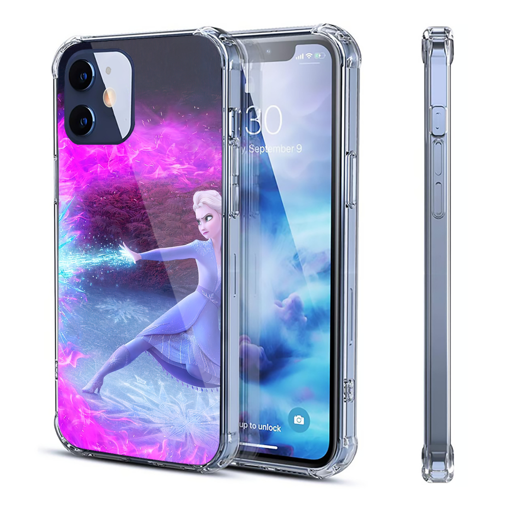 （画像用） アナと雪の女王 アンナ エルサ Frozen Anna Elsa 【iPhone 12シリーズ対応】透明スマホケース（クリアソフトケース）